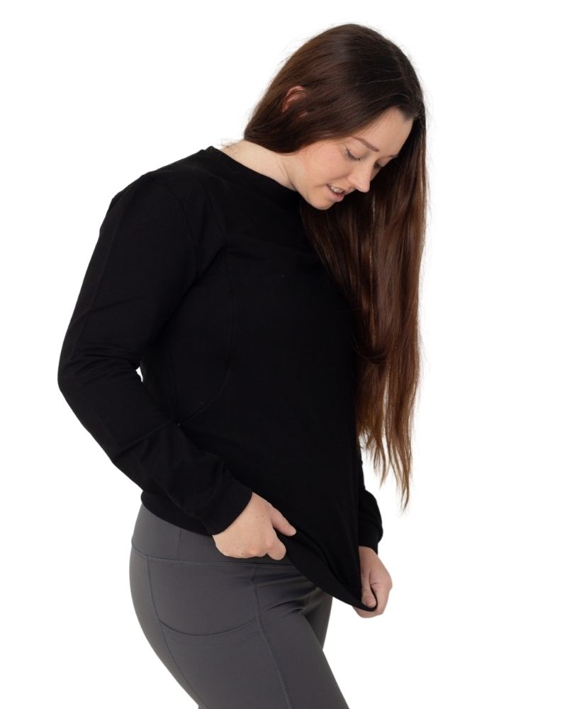 Black breastfeeding jumper