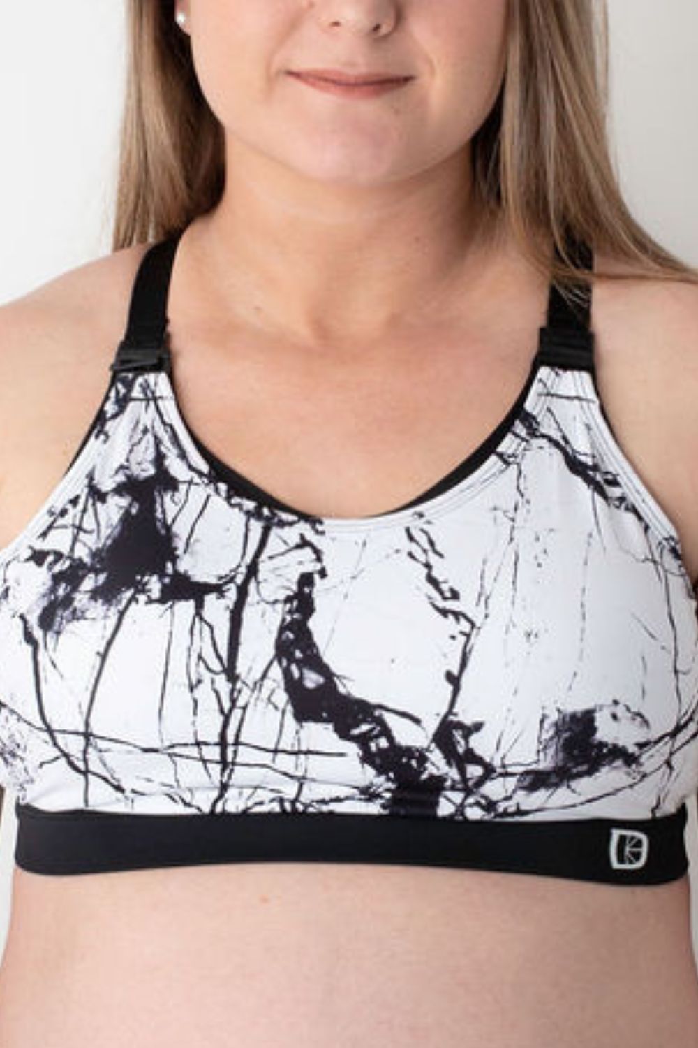 Maternity & Nursing Sports Bra | B-G Cup | Marble Print