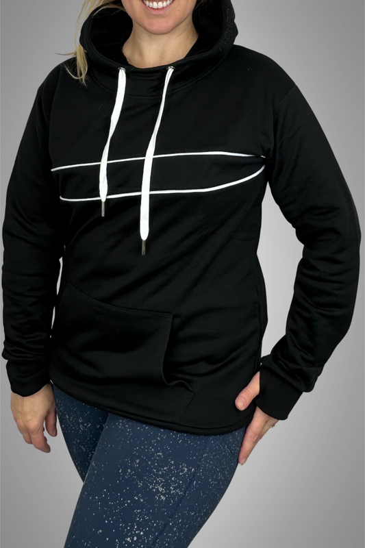 Oversized Maternity & Nursing Hoodie | Black