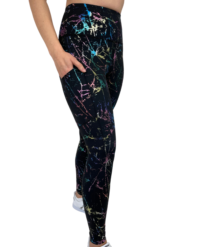 Nebula print revive high waisted leggings pocket view