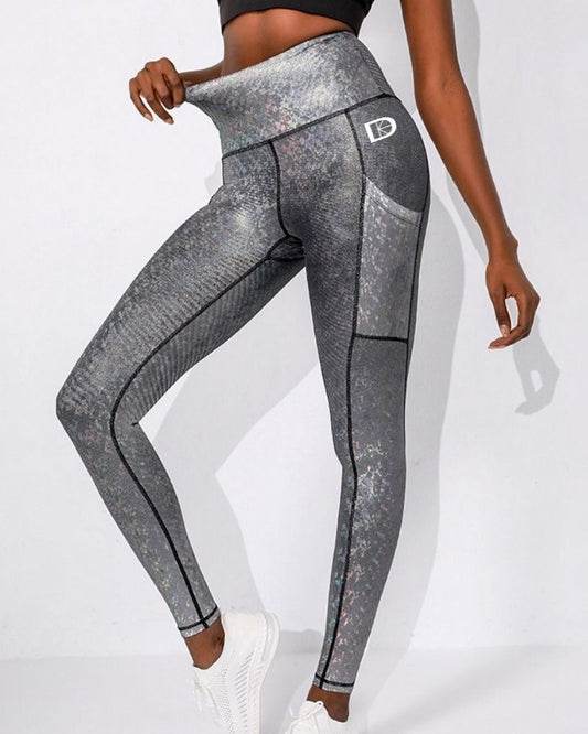 Disco revive high waisted leggings with pockets