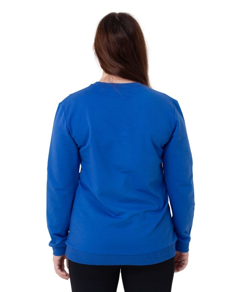 Blue breastfeeding jumper back view