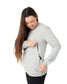Grey breastfeeding jumper zip open view