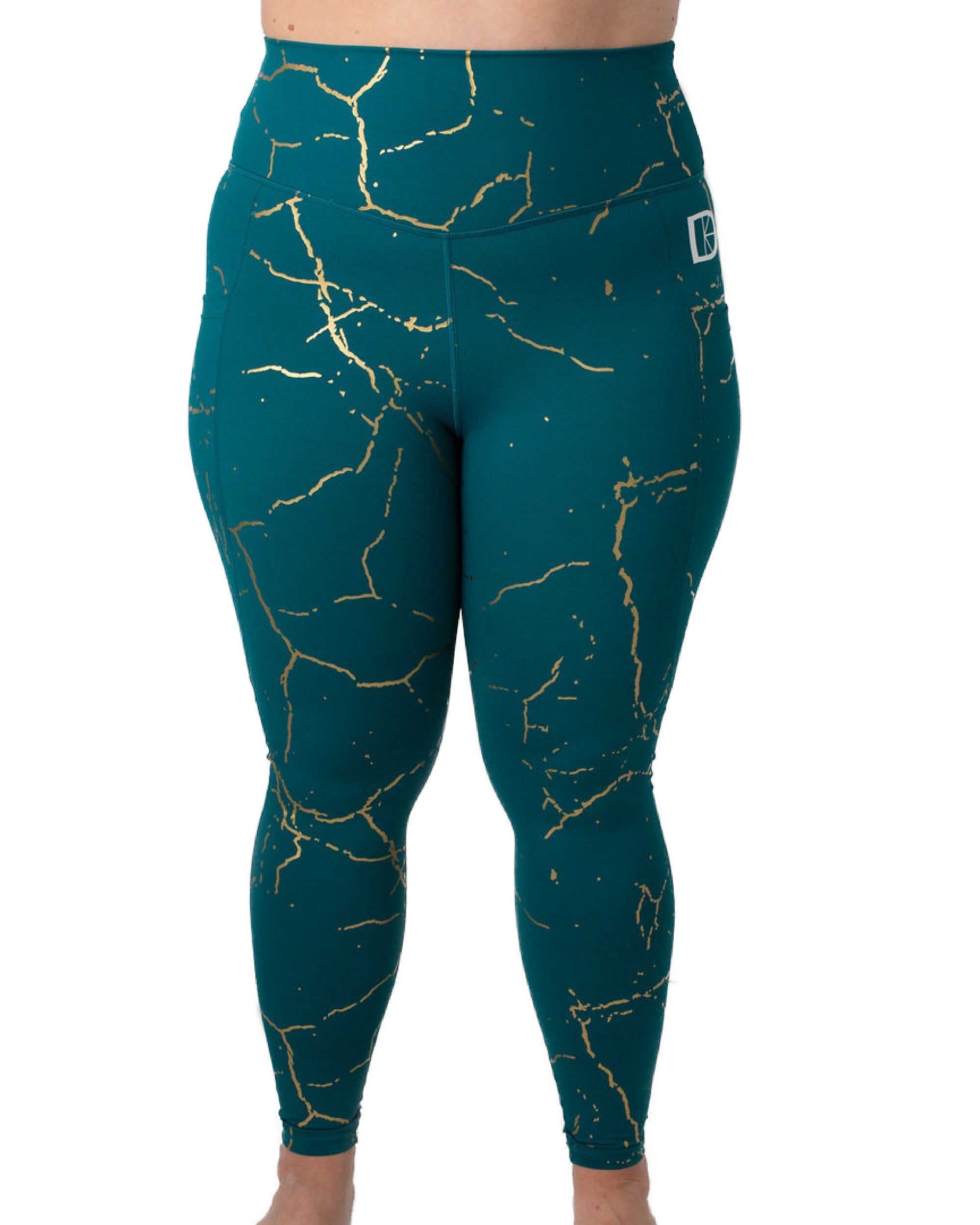 Green and gold leggings best sale