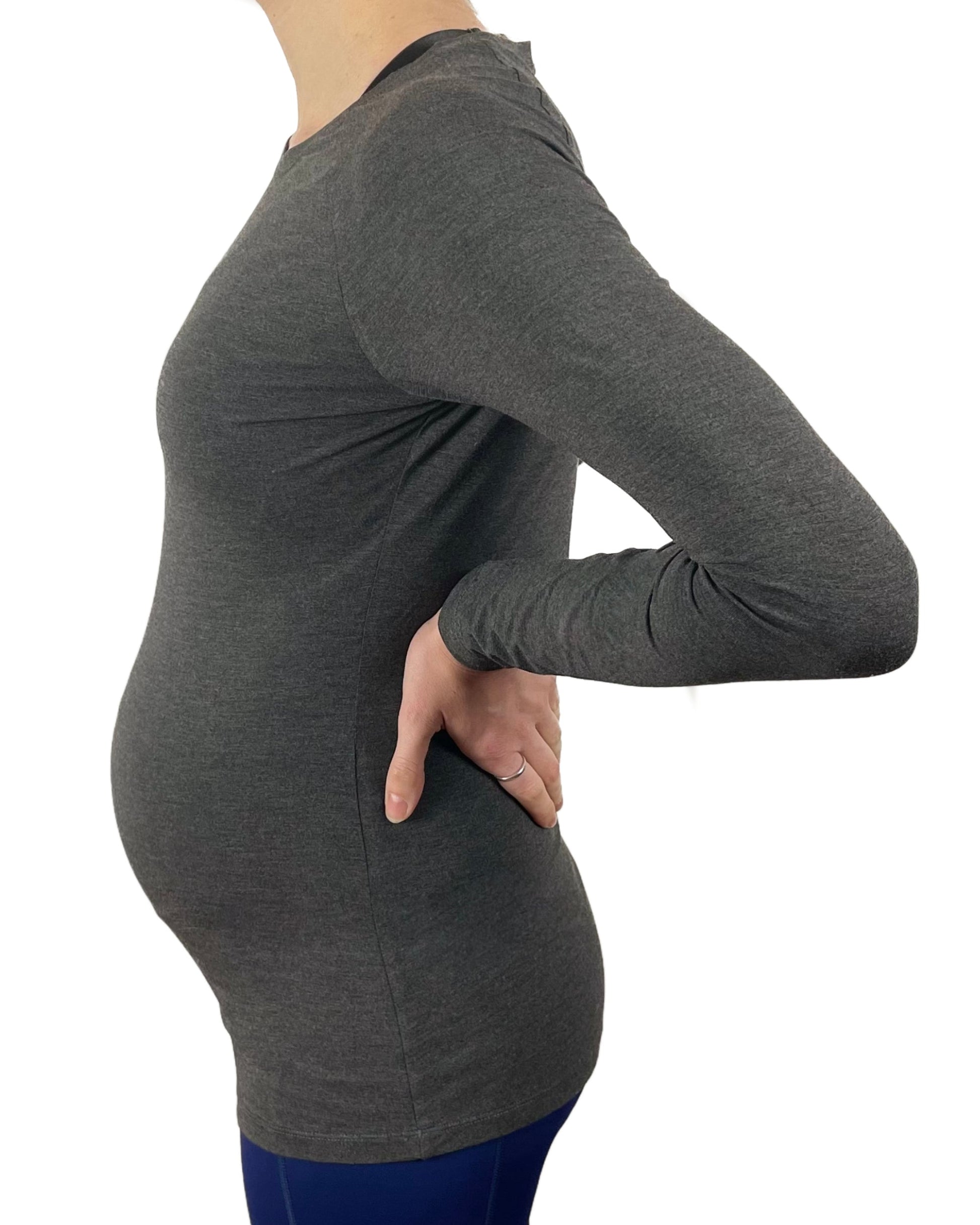 Maternity top side view
